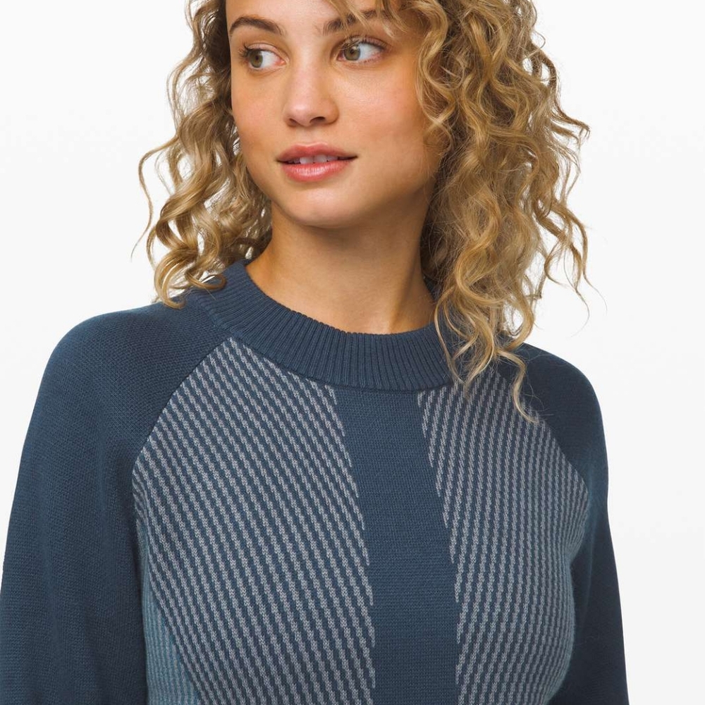 Lululemon Here for Serenity Sweater Night Diver / Blue Charcoal / Petrol Blue S